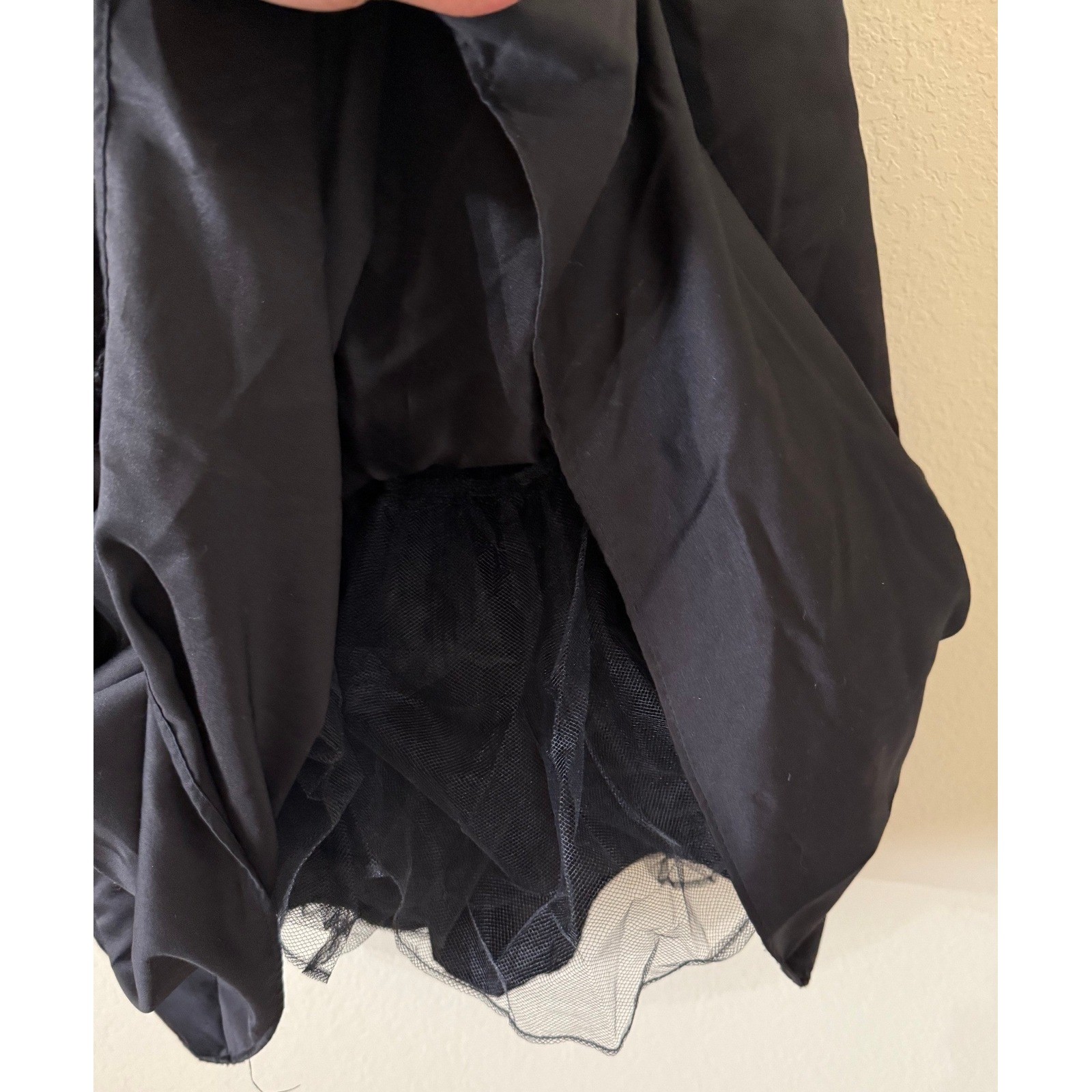 Scott McClintock Vintage Black Velvet Embossed Satin Ballgown Dress 6 Whimsigoth