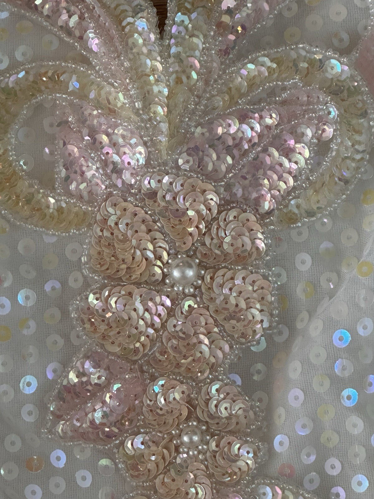 Vintage 1980s 90s Loralie Pink Lace Tutu Dress sequin party formal Prom Bow Sz 4