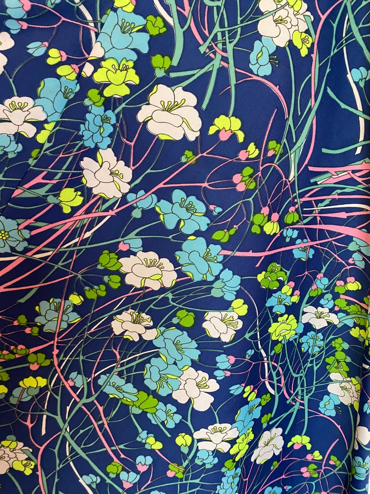 Vintage 70’s Floral Maxi Dress M Fit & Flare Great Colors Handmade