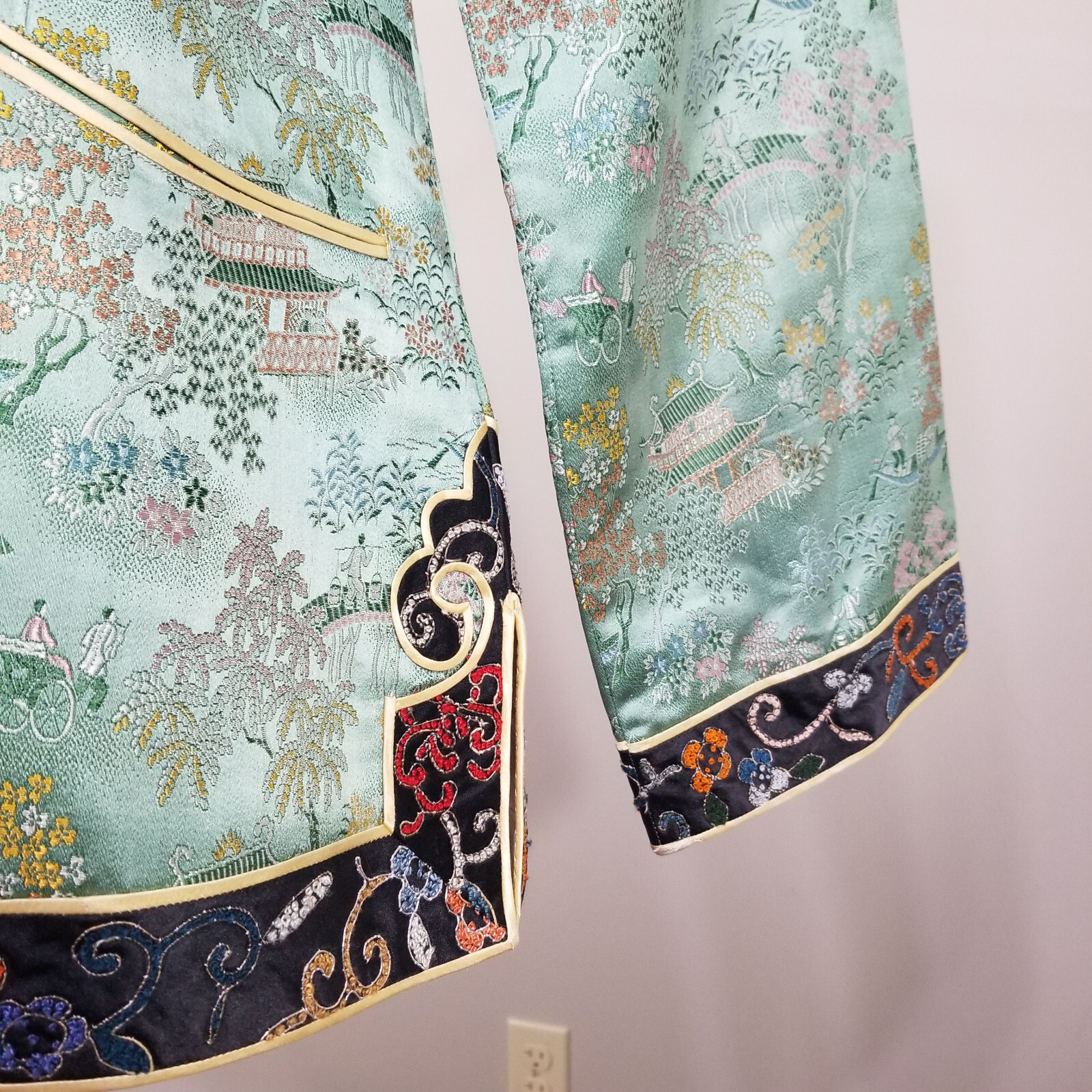 Vintage Chinese Silk Embroidered Embellished Jacket Asian Textile Art Collection