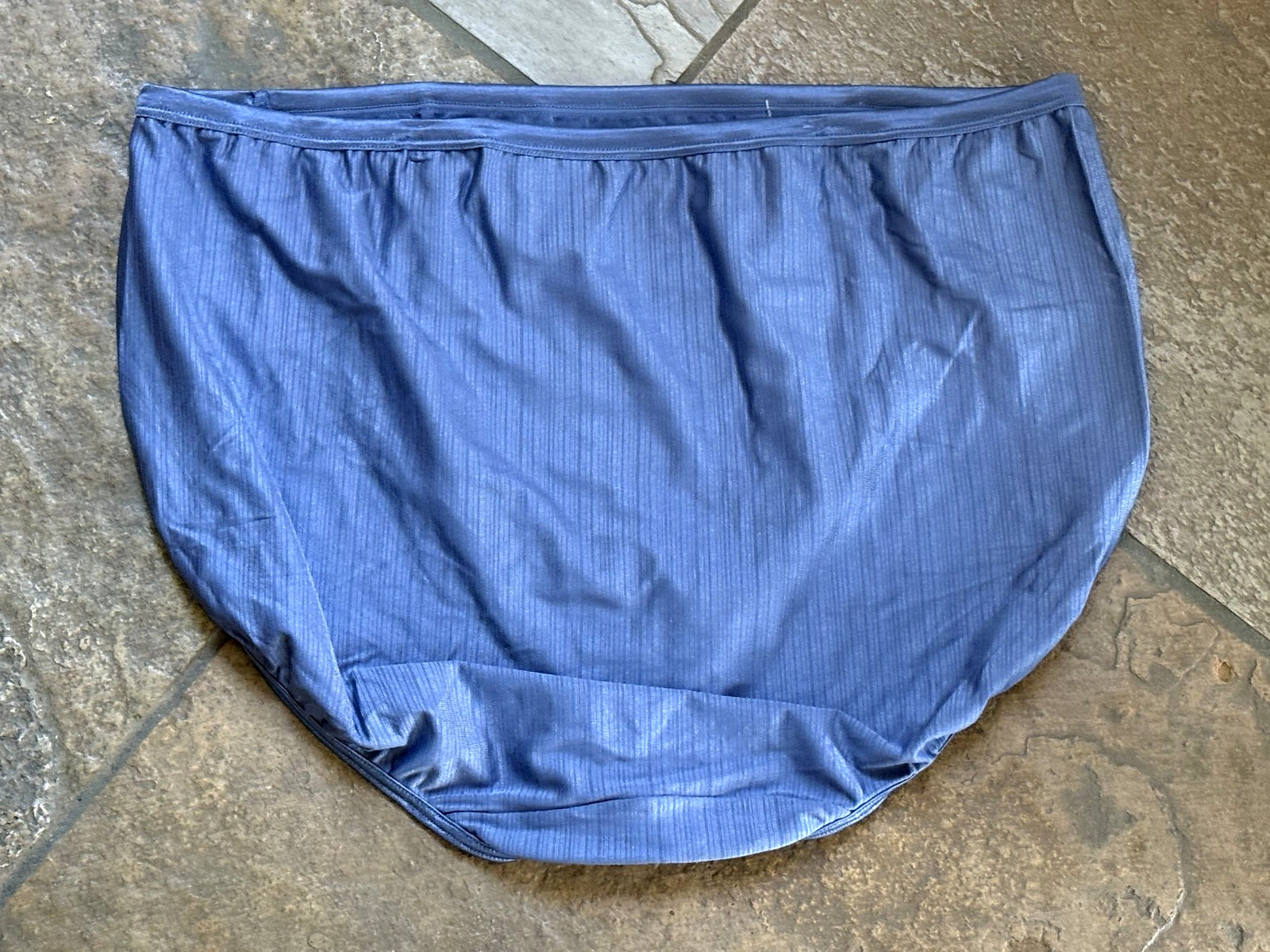 Vanity Fair 10/3XL Yale Blue Silky RADIANT COLLECTION Hi Cut Panties #13112 NWT