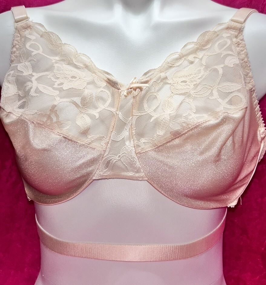 Vtg GLAMORISE Bra Minimazer SZ 34DDD Underwire Champagne RARE