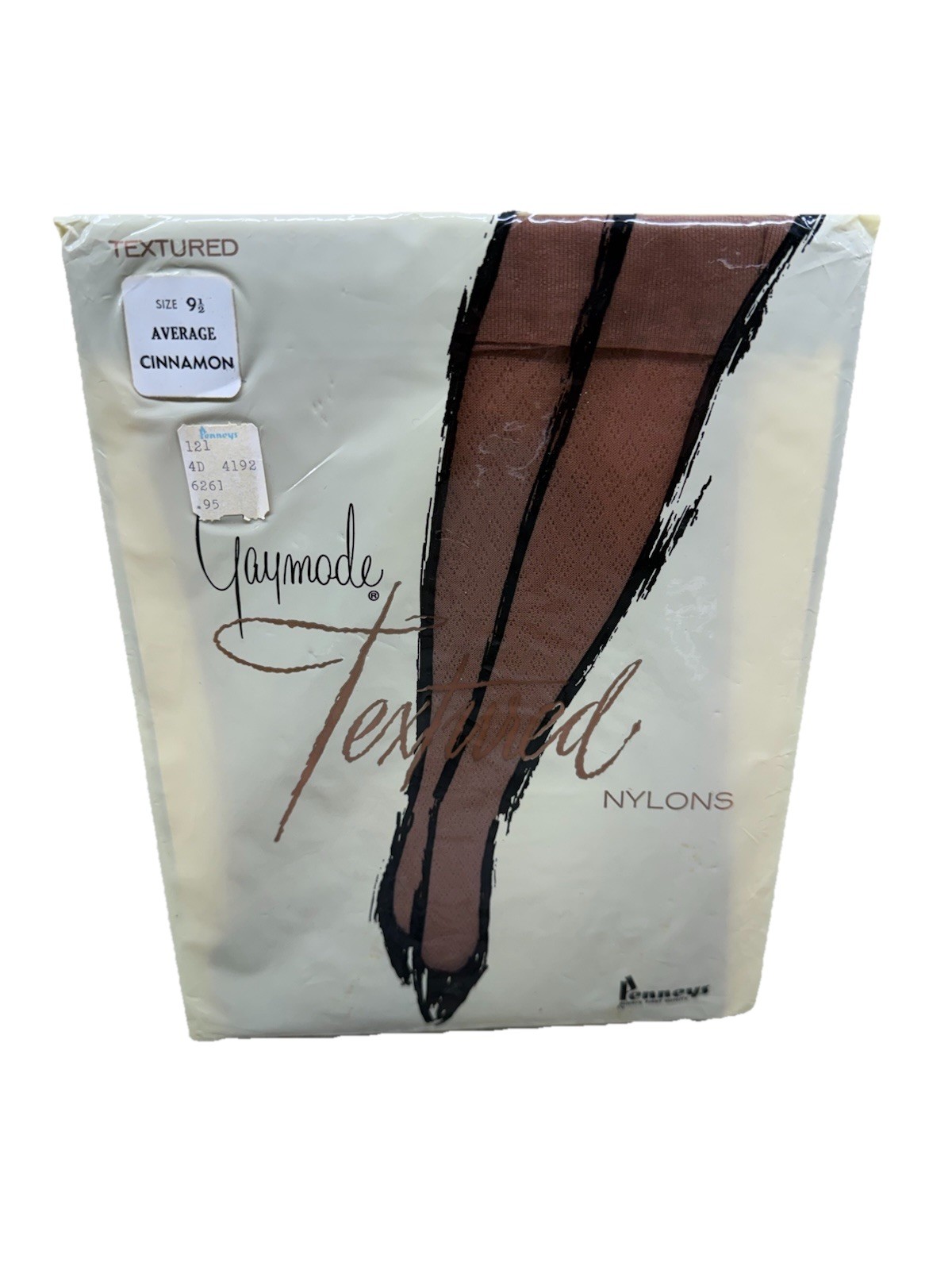 Vintage Gaymode Seamless Textured Stockings Size 9 1/2 Cinnamon