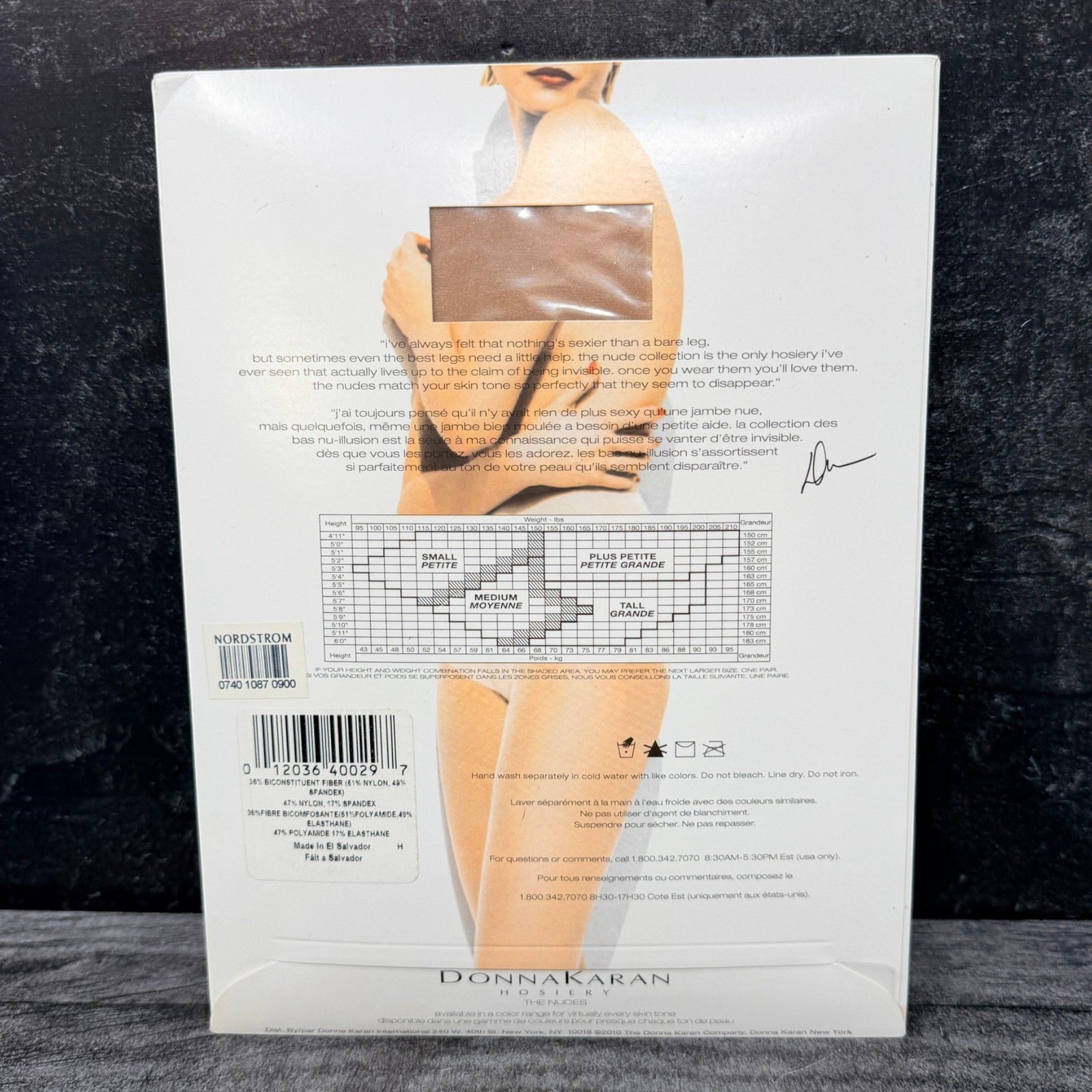 Vintage Donna Karan The Nudes Control Top Pantyhose Tall B02 New Old Stock