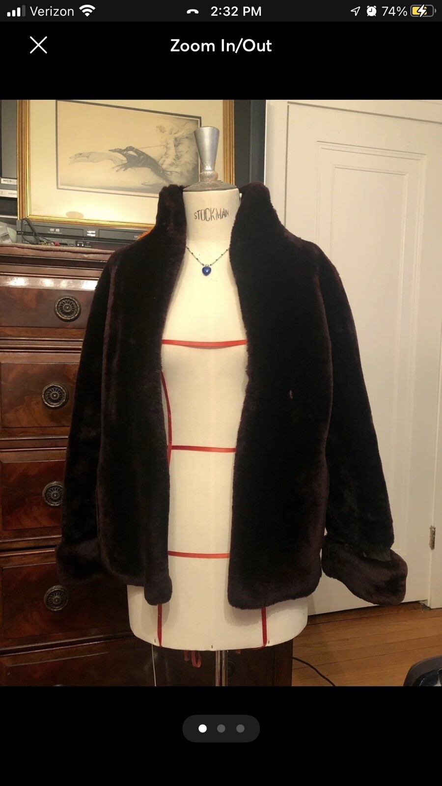 Vintage 40s Genuine Mouton Thick Plush Shearling Fur Lambskin Jacket