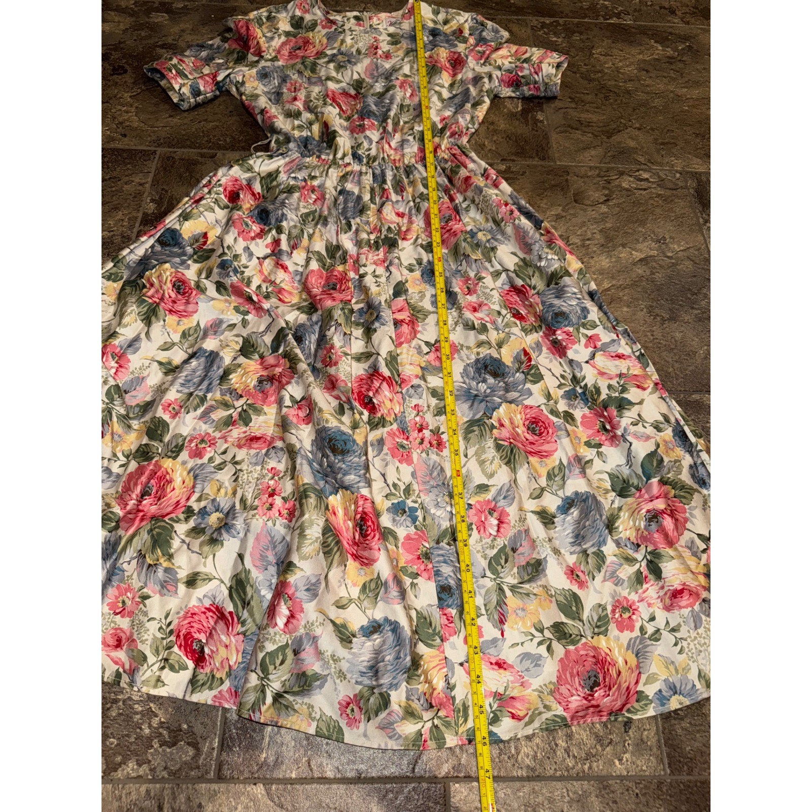 Vintage Saks Fifth Avenue The Kollection Floral Midi Cottagecore Dress Size 8