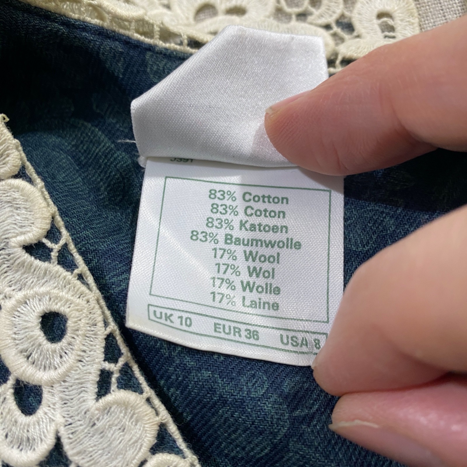 Laura Ashley Vtg 80s 8 Prairie Cottagecore Drop Waist Floral Lace Bibbing