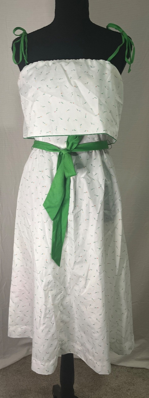 Vintage 70’s Floral Halter Dress Small XS Garden Party