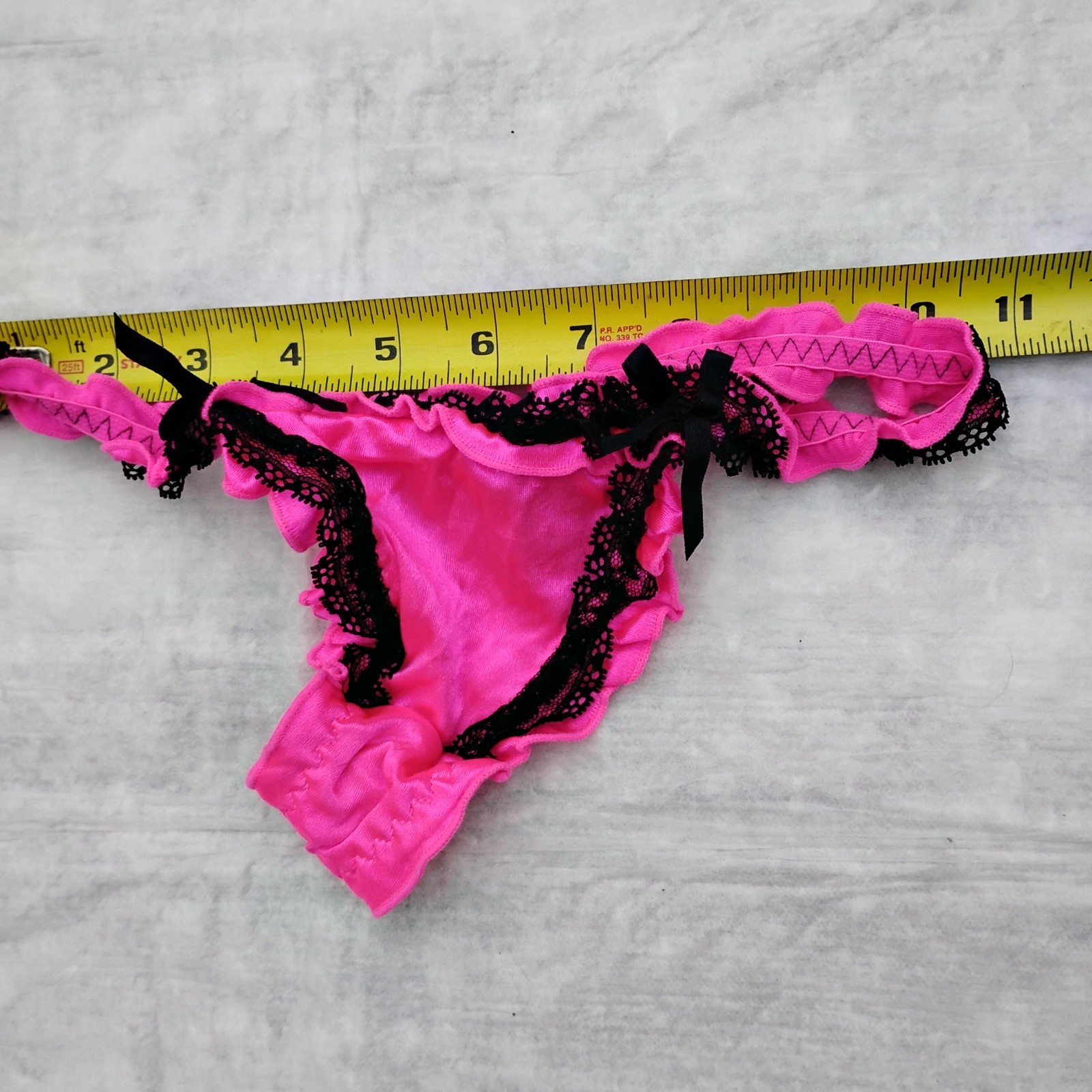 Vtg S/5 Smart & Sexy Stretch Satin & Lace G String Thong Panties Low Rise NWOT