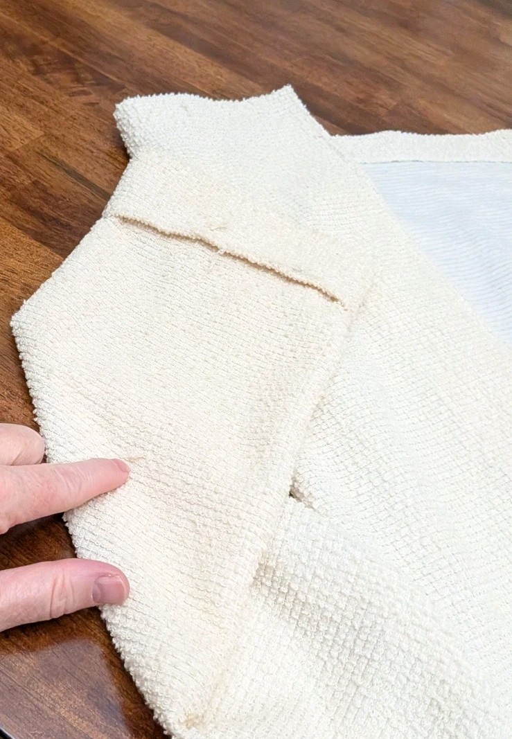 VTG 1970’s Casual Corner Jacket Cardigan Women Medium Cream Boucle Open Front