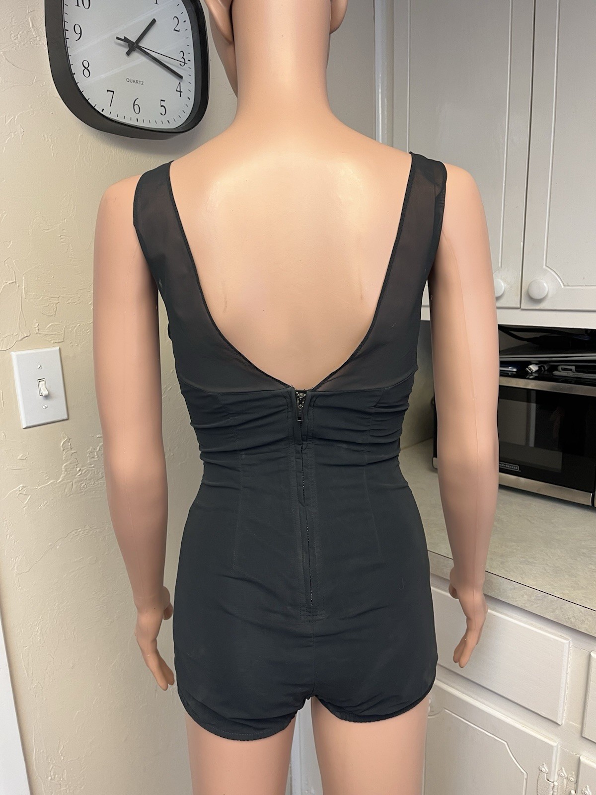 Vtg Rose Marie Reid Swimsuit/Sz 12-34/ Very Tiny/Navy/50s-60s