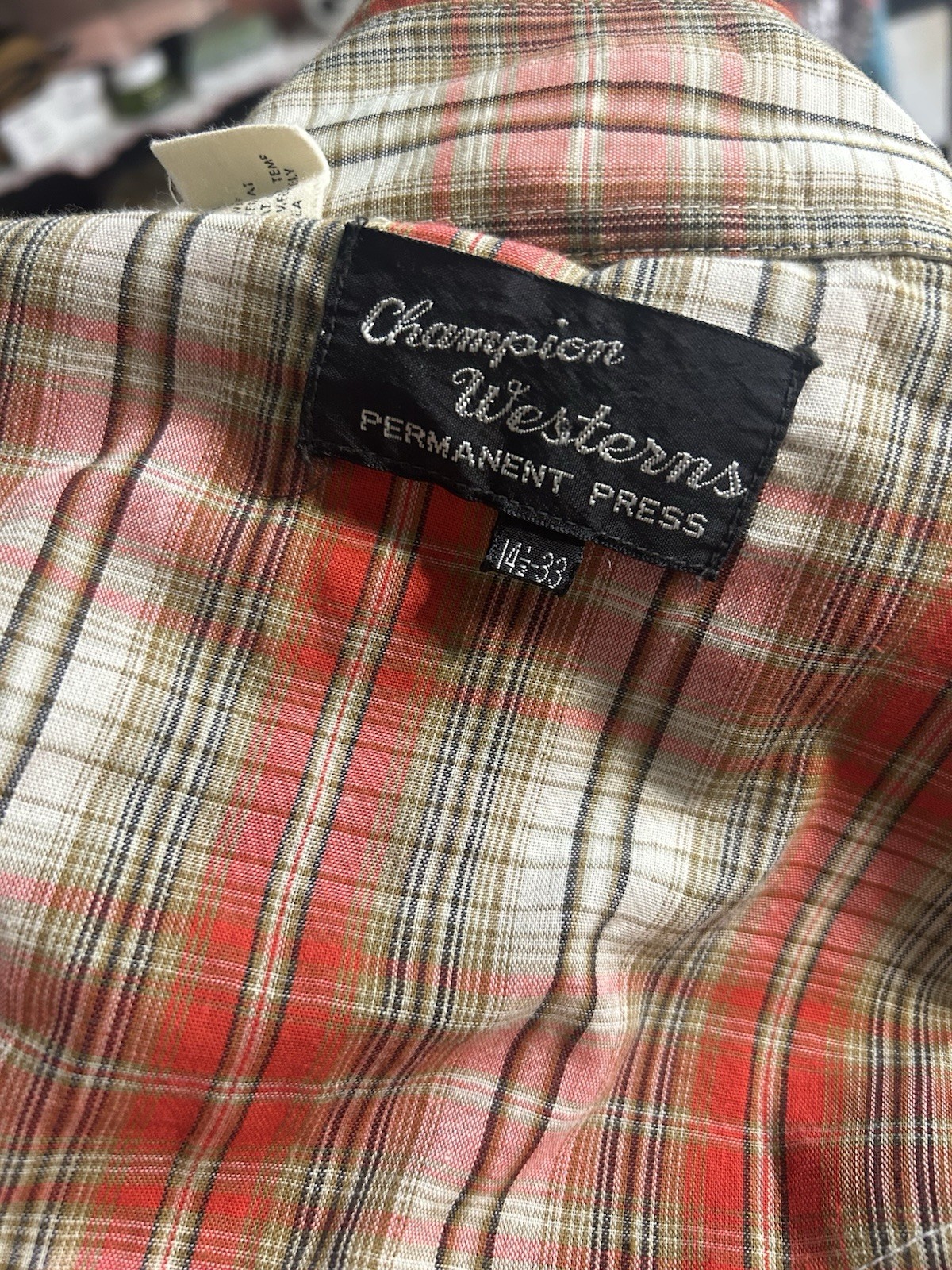 Vtg Retro Plaid Pearl Snap Country American Western Cowgirl Rockabilly Rodeo SM