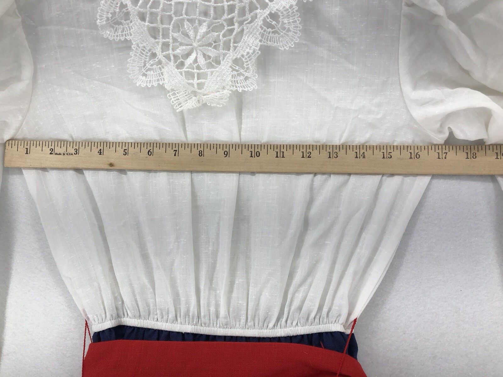 Vtg Dawn Joy Fashions Prairie Dress Womens Juniors Size 7/83/4 Sleeve Lace Trim