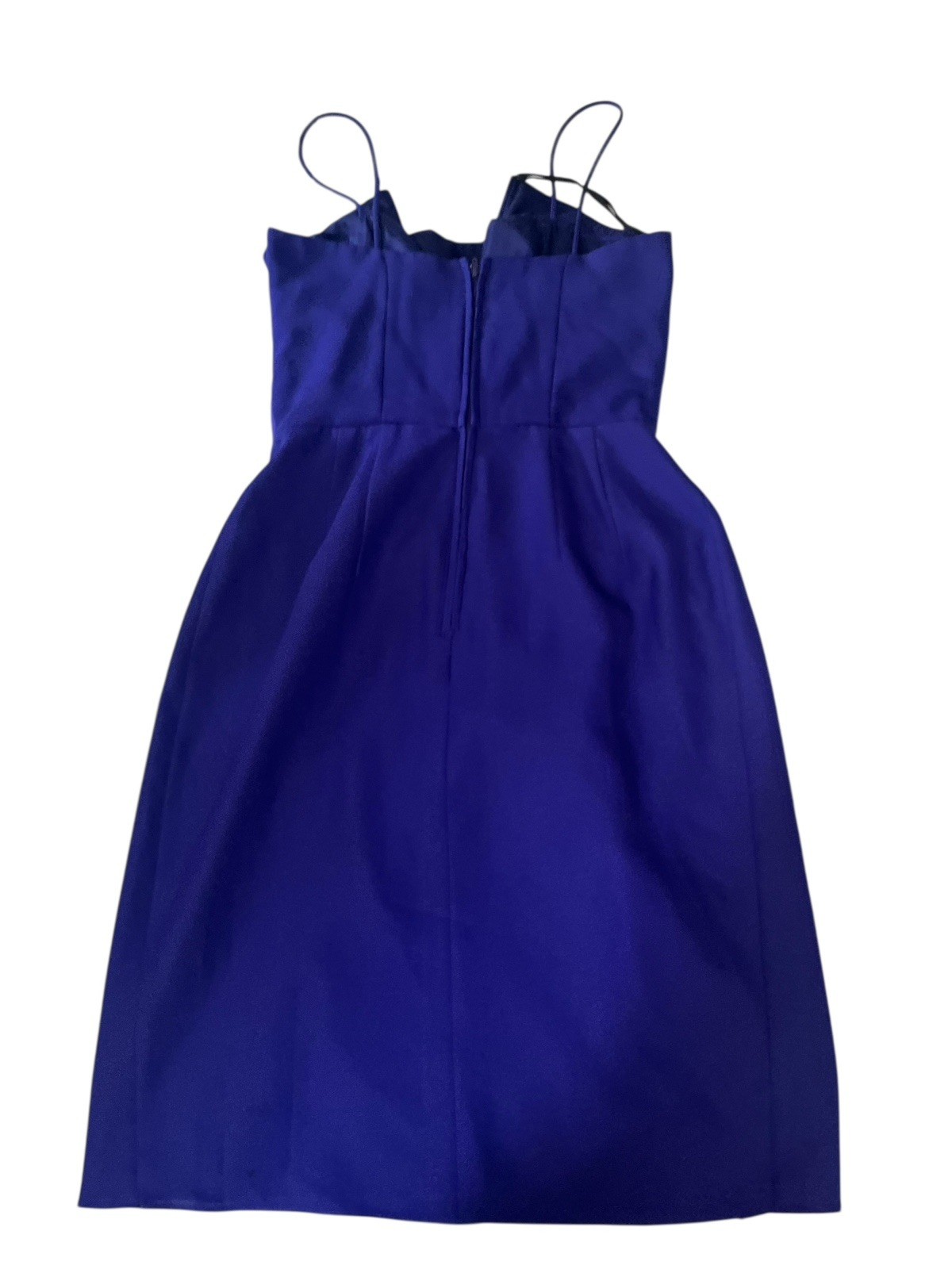 Vtg 80s Bari Jay Rhinestone Bow Party Dress 6 Made In USA Purple Sleeveless Mini