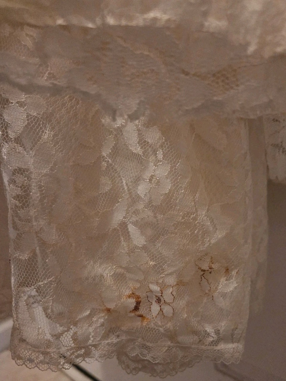 Vtg Gunne Sax Jessica McClintock 80s Lace Wedding Prom Sz 9 Underskirt Incl