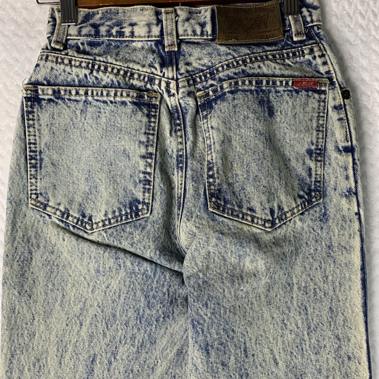 Vintage Zena Jeans Women’s High Waist Mom Jeans Size 3 Acid Wash Made In USA