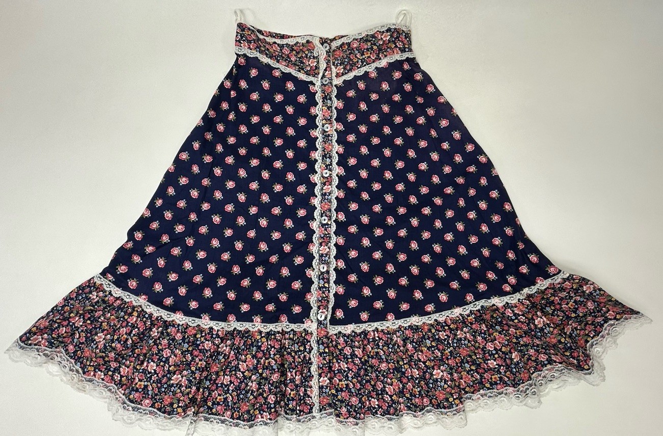 Vintage 80-90s Wrap Skirt Dress Floral Design Size 11/12