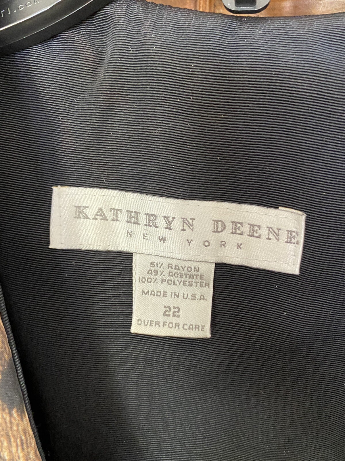 Vintage Kathryn Deene Animal Print Sheer Sleeve Blazer Womens Size 22