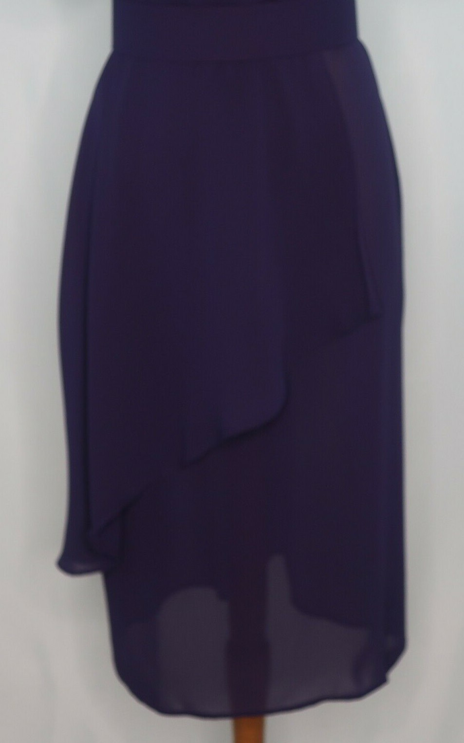 VTG Purple Sheer Belted Wrap Secretary Geek Career Cocktail Dress Sz M