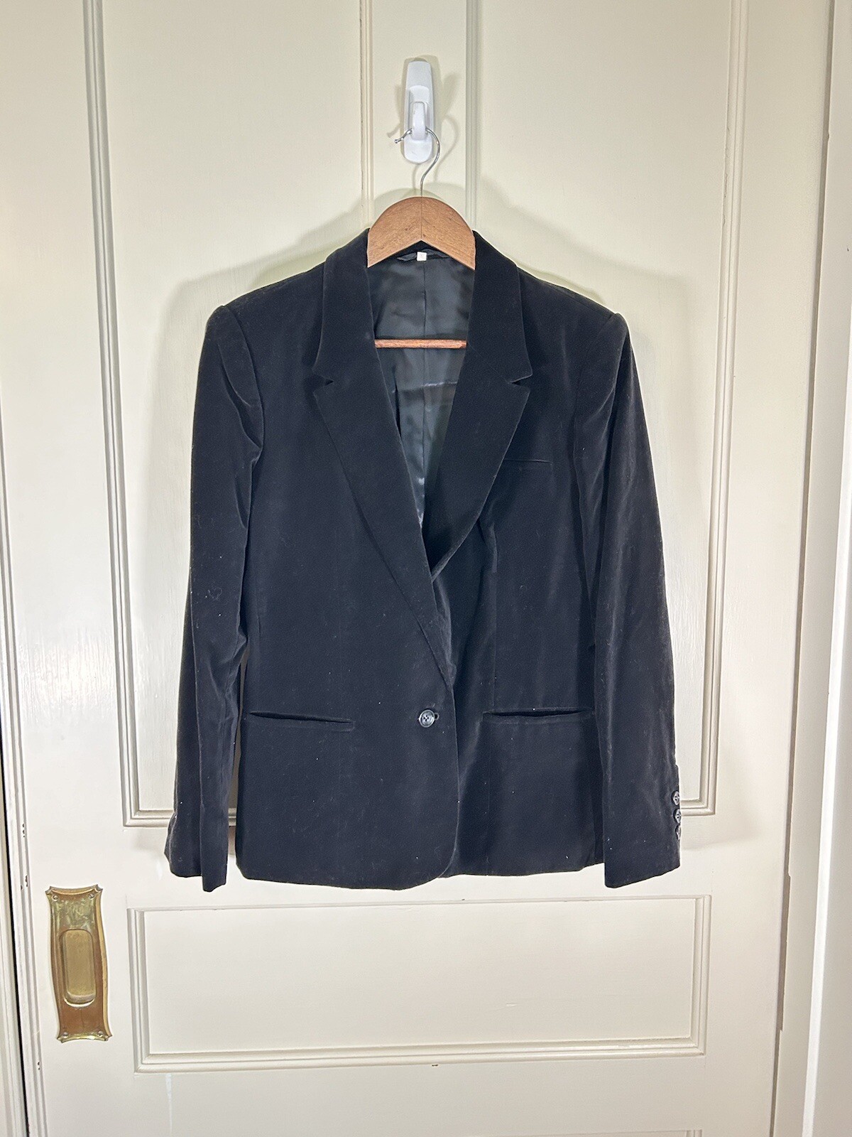 Vintage 70s Sears Roebuck & Co Women’s Black Velvet Blazer Size 14