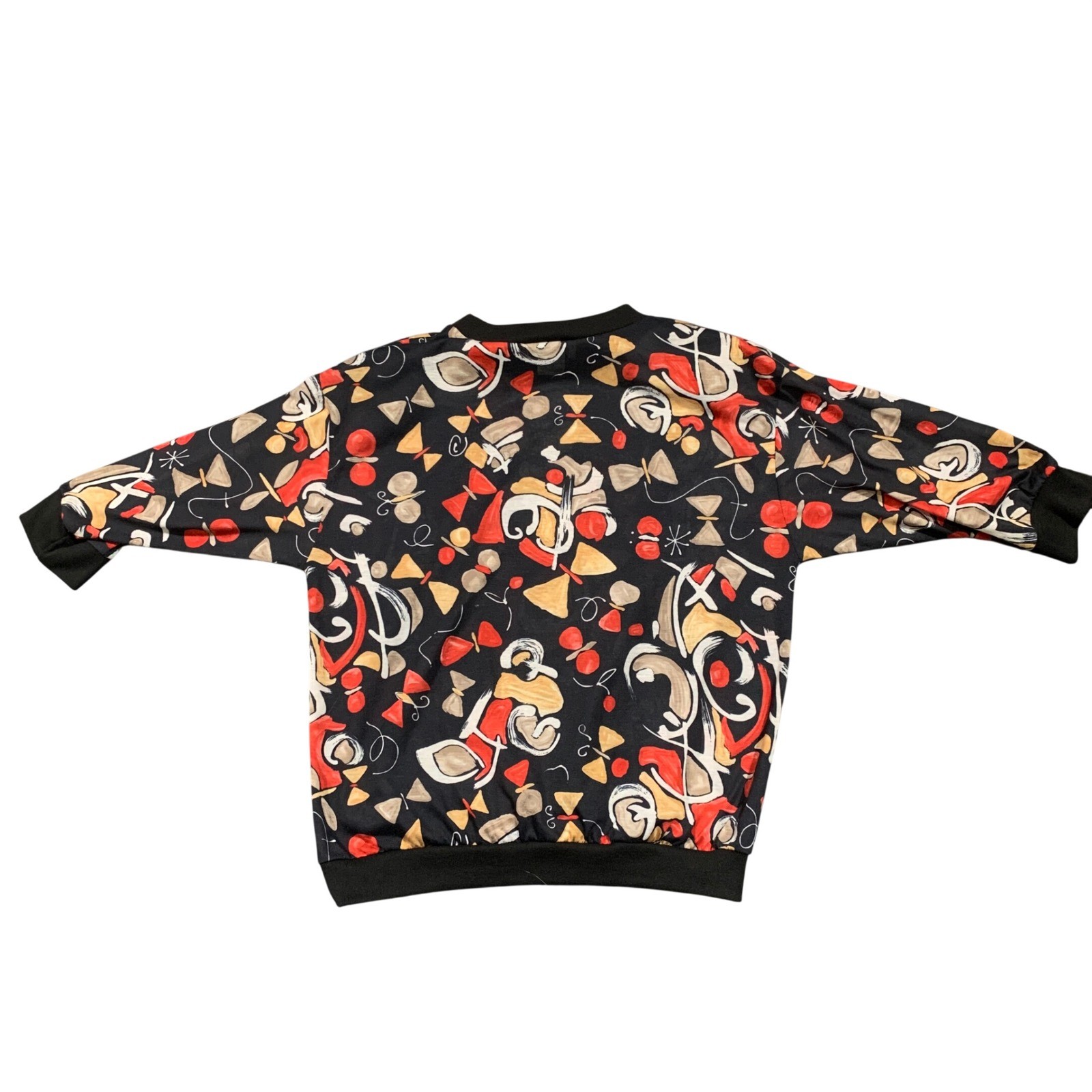 DONNKENNY Women’s Size Medium Abstract Print 3/4 Sleeve Pullover Blouse USA