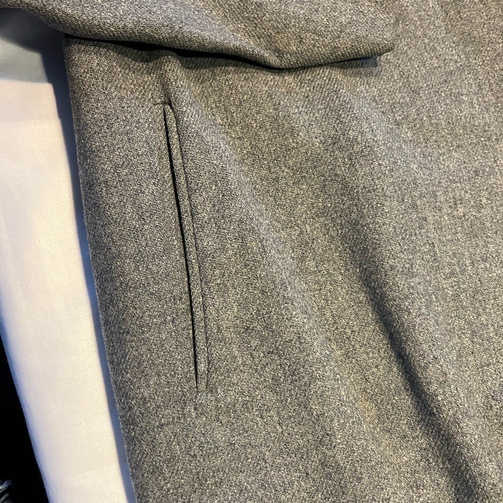 Vintage Marshall fields wool gray coat. Pink lining with silver buttons