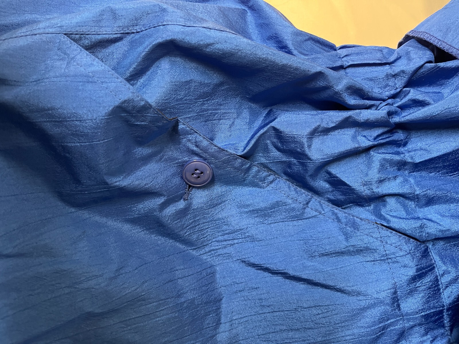 Vintage Raincoat 1980’s Blue Wmn sz 2X Zip Buttons Collar by Coat Collectables