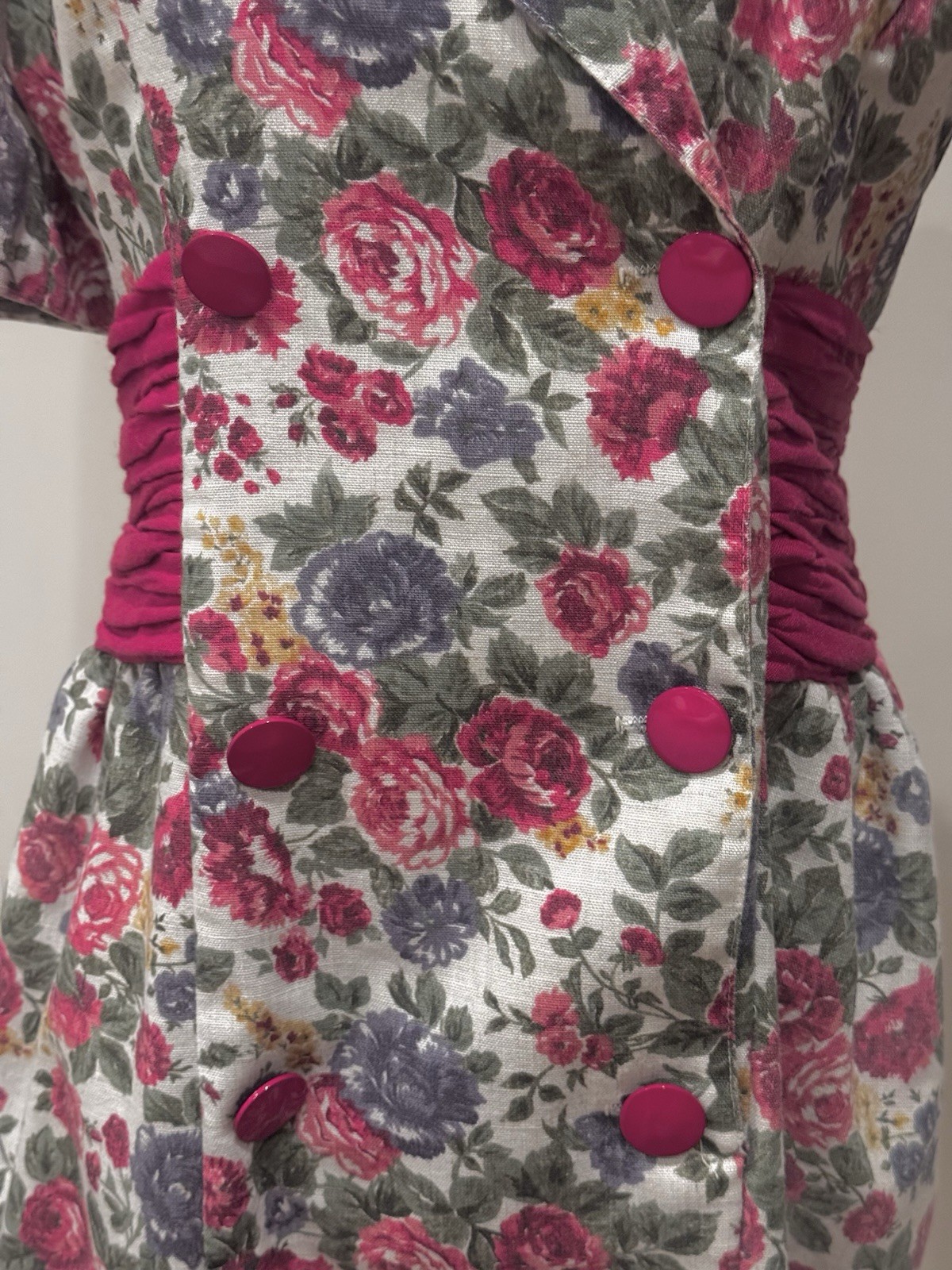 Vintage Peri Petites Dress Womens 10 Floral Garden Wedding Guest Party Elegant
