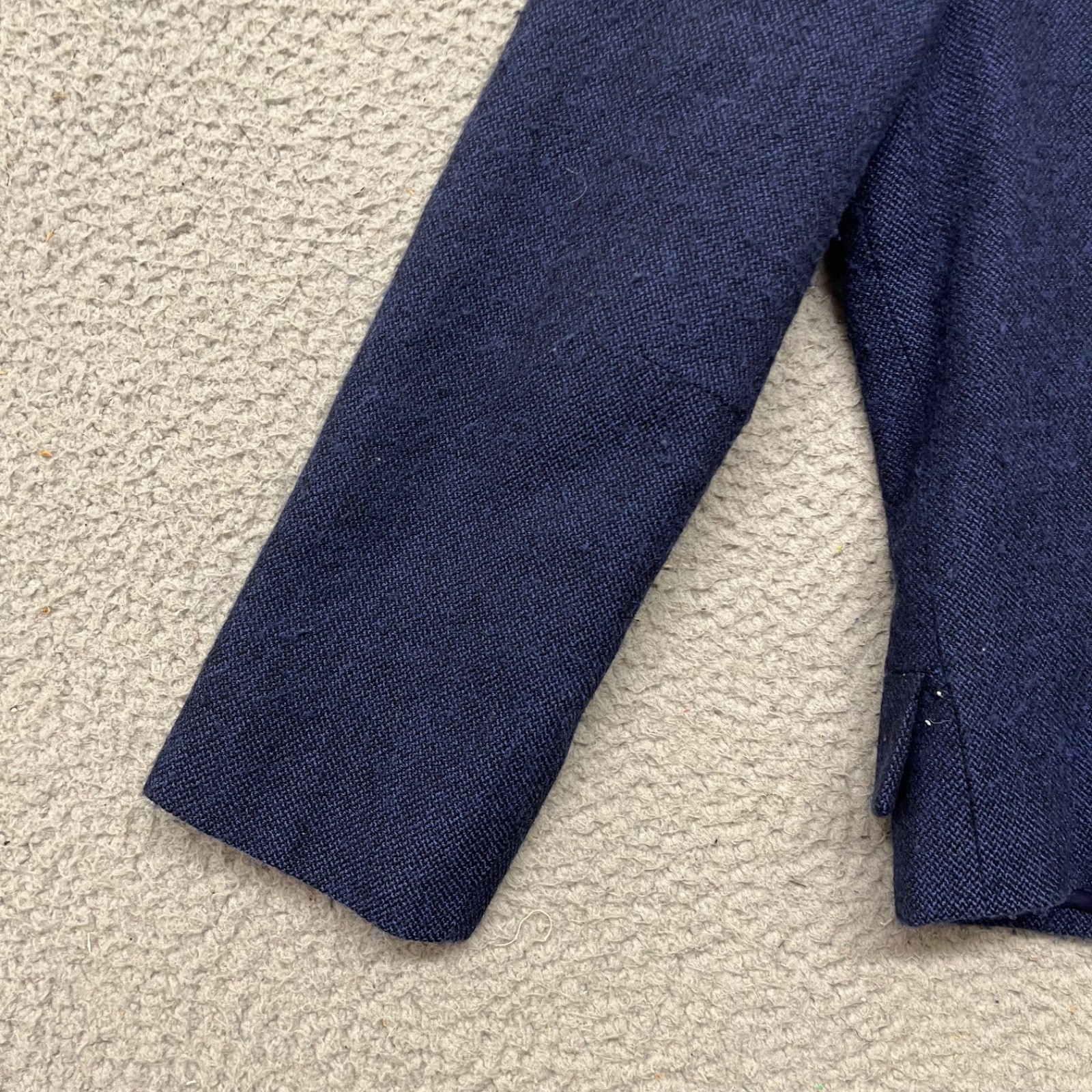 Vtg Zelinka Matlick Jacket Womens S Blue Forstmann Virgin Wool Fur Old Hollywood