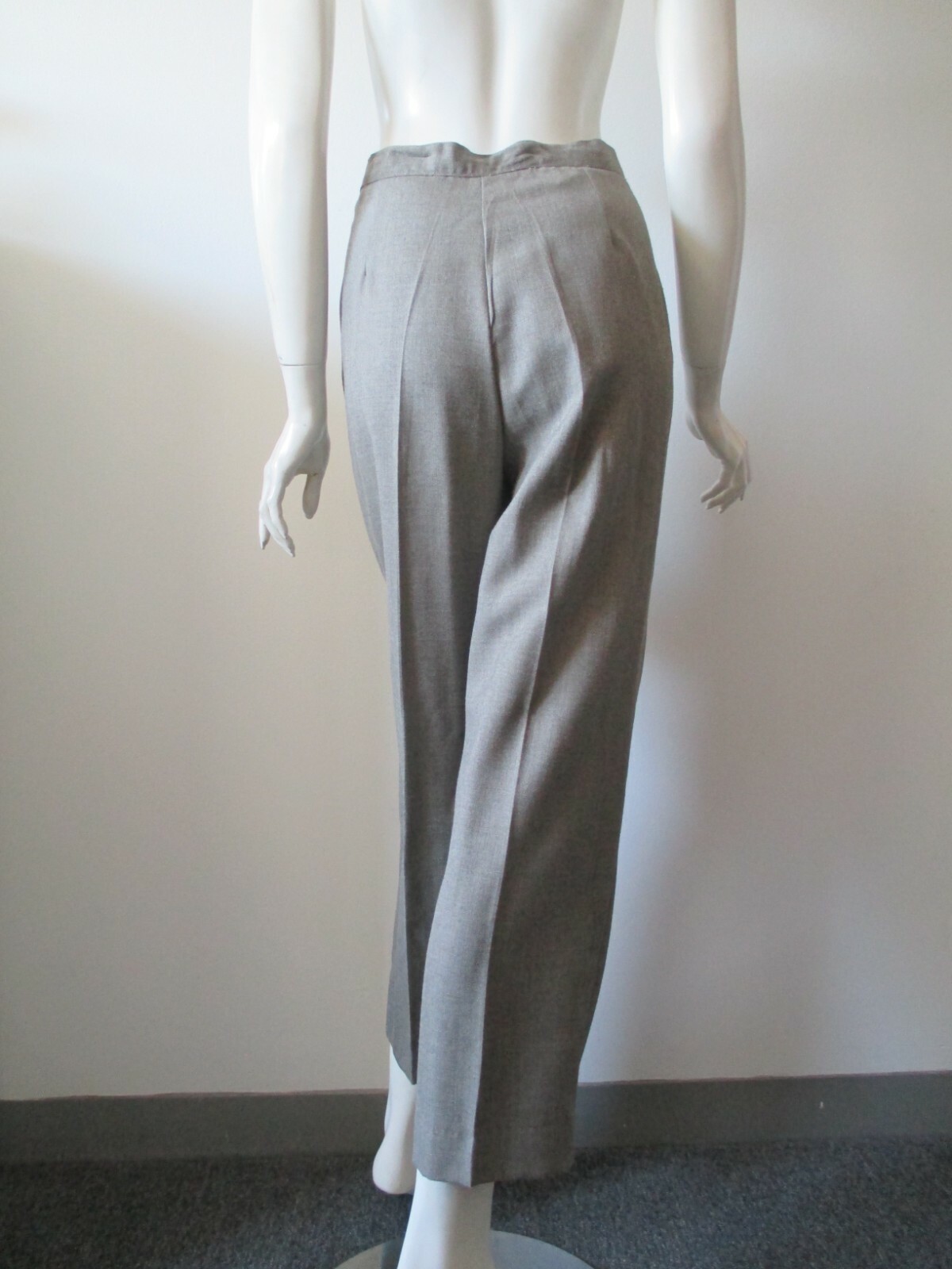 Vintage Feelin Jazzie Brownish Gray Tapered Leg Pleated Trousers Pants Size 10
