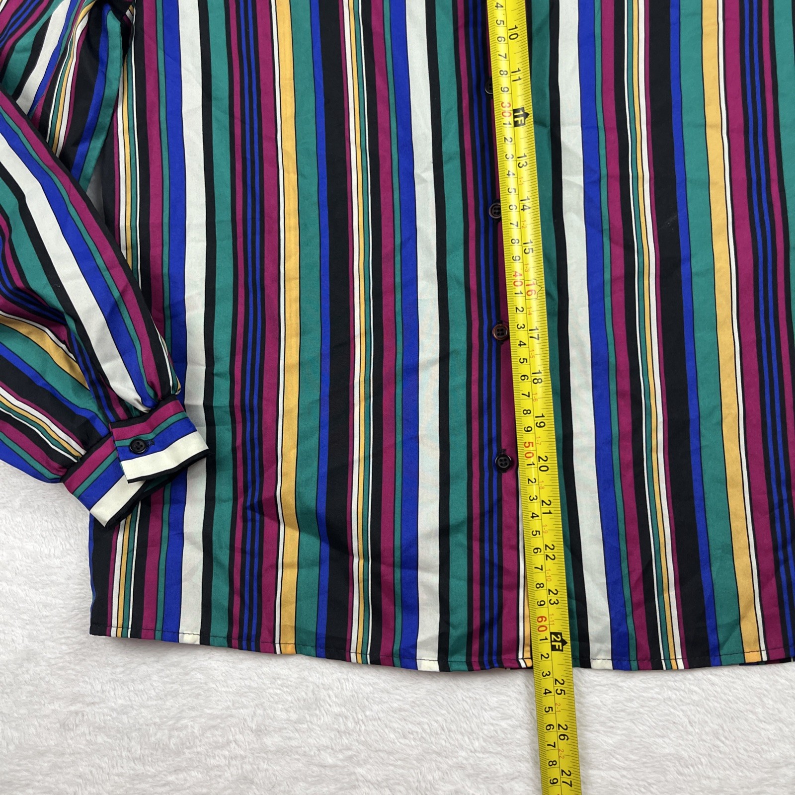 Vintage 70s Ship n Shore Striped Secretary Womens Size 10 Long Sleeve