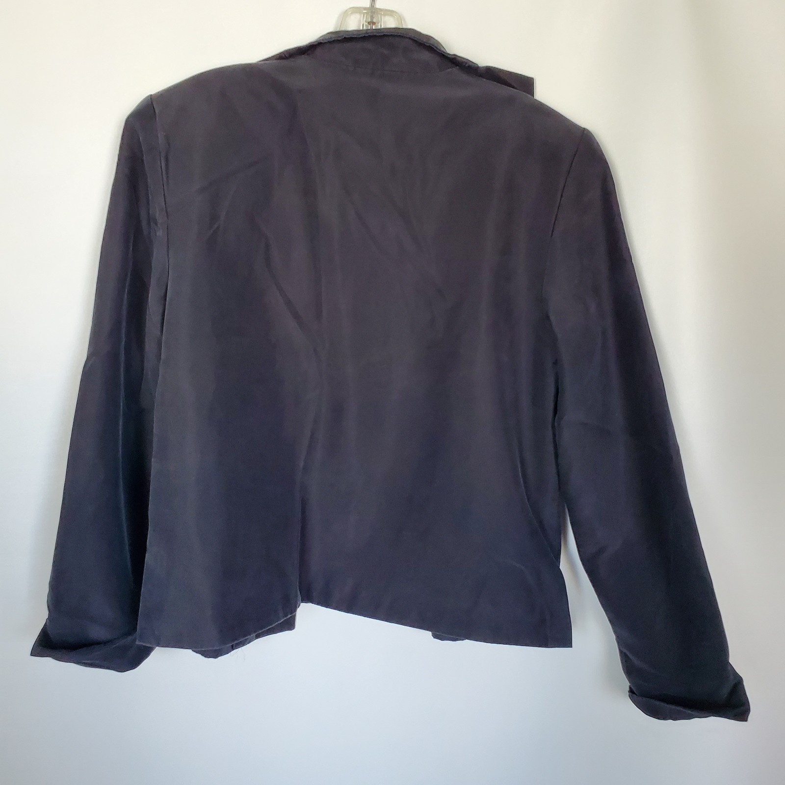 Vintage Silk Club Collection Black Floral Silk Blazer 80s 90s VTG Size M