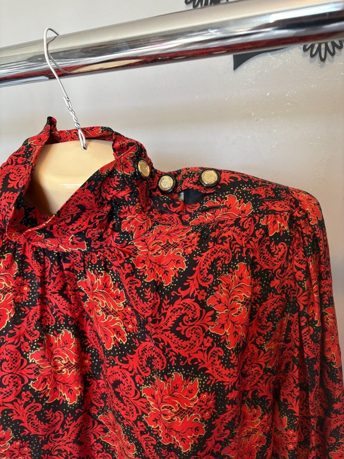 80s 90s Saks Fifth Avenue 10 SILK Vintage Richie Freeman for Terijon Smock Dress
