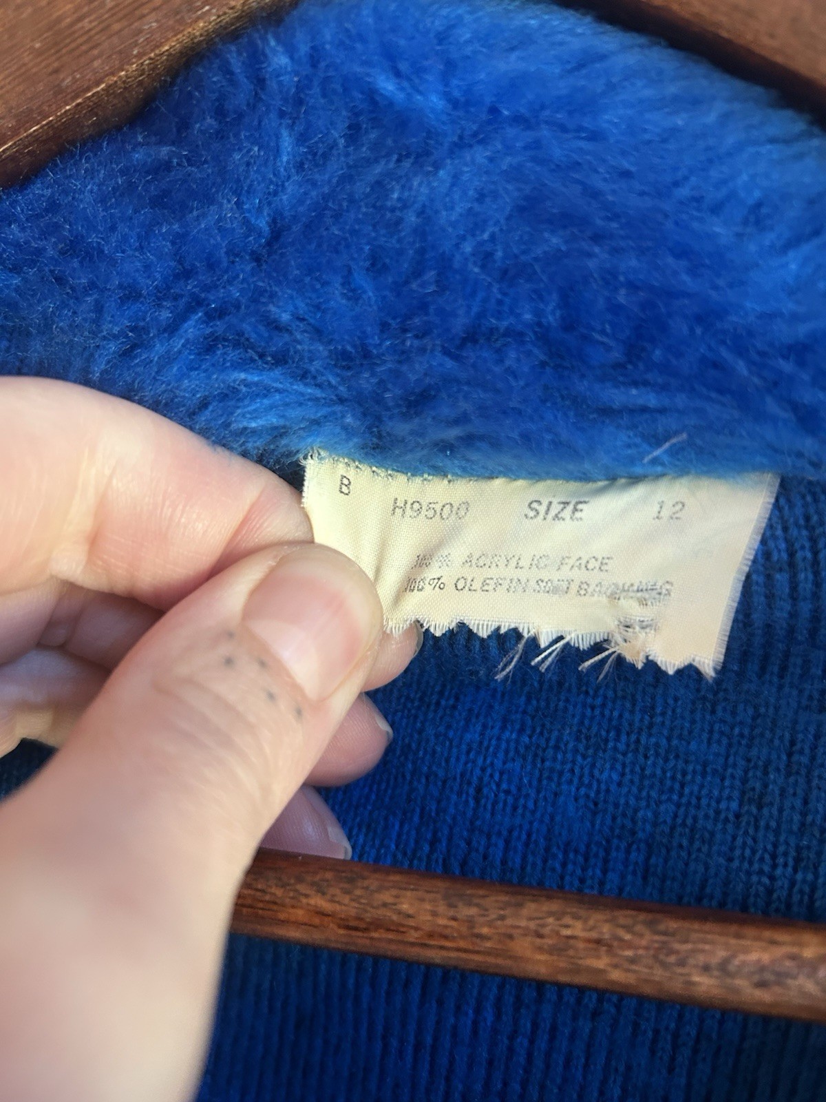 Vintage 70s Faux Fur Maxi Coat 12 Electric Blue Mod Belted Wrap Robe Boho Glam