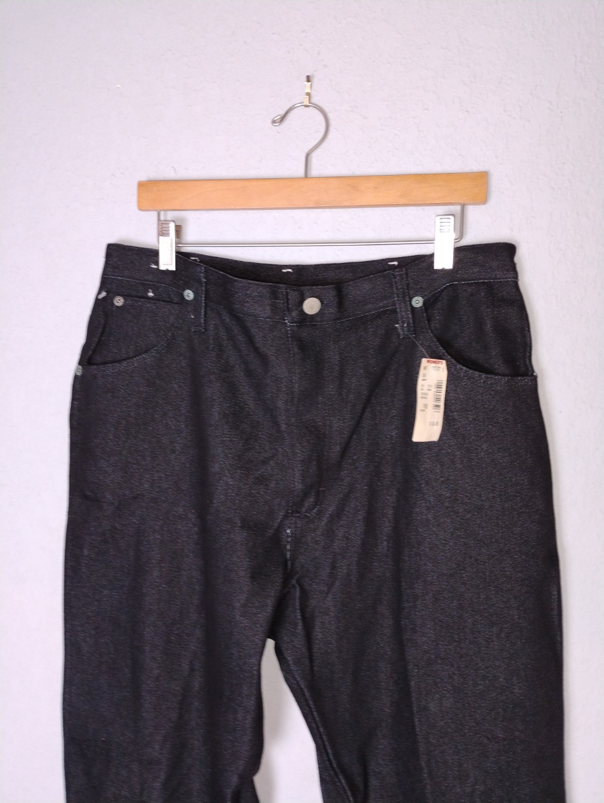 Vintage Jet Black Mens 80s wranglers jeans 100% cotton NWT