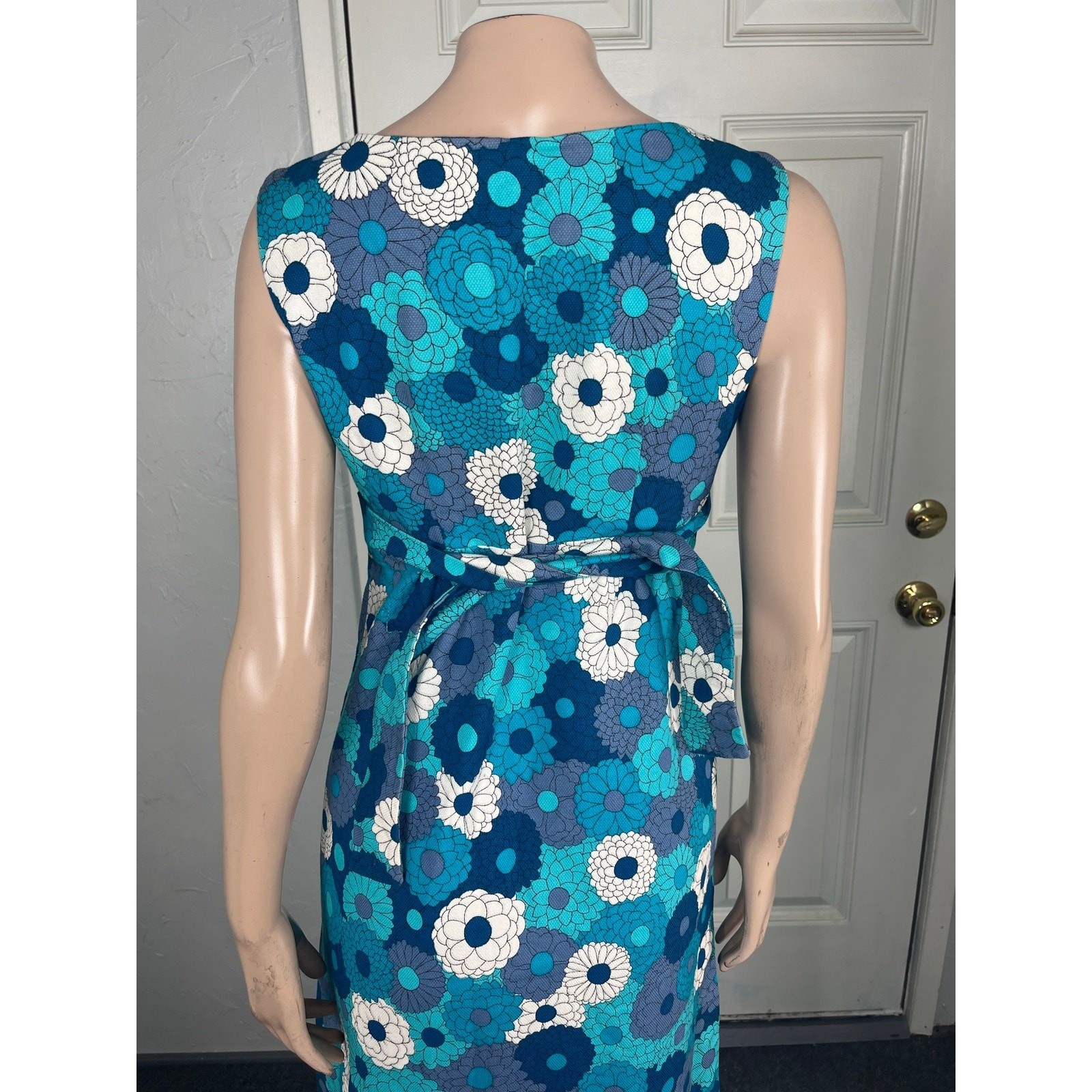 Vintage 60s 70’s Eleu Hawaii Women’s Dress Hawaiian Floral Retro Maxi Cotton YY4