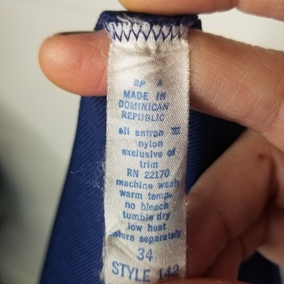 Vtg 70s angela by bestform blue lace slip dress lingerie tag 34 nylon