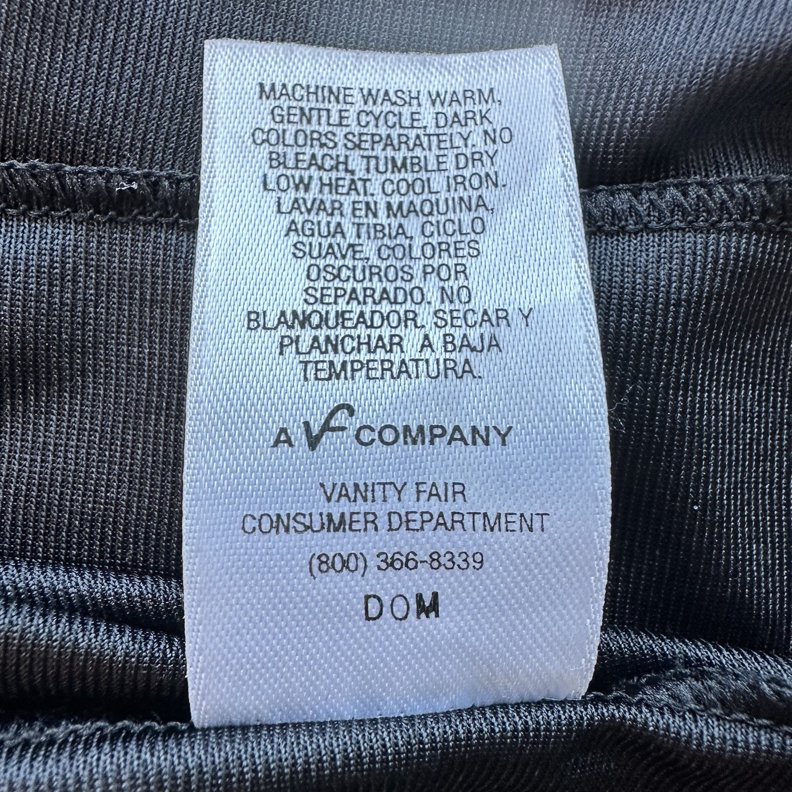 Vintage 90s Y2K Vanity Fair Black Nylon Lace Trim Camisole Made in USA Sz Medium