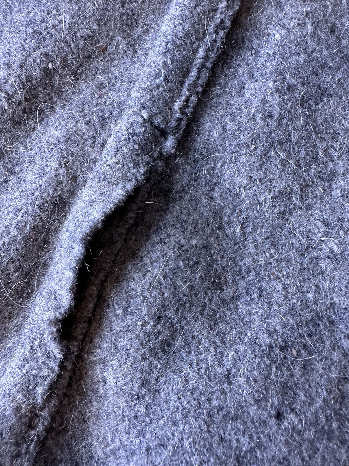 VTG Wool Opera Cape poncho Coat Cloak Blanket O/S Warm Fur Trim Pockets Hippie