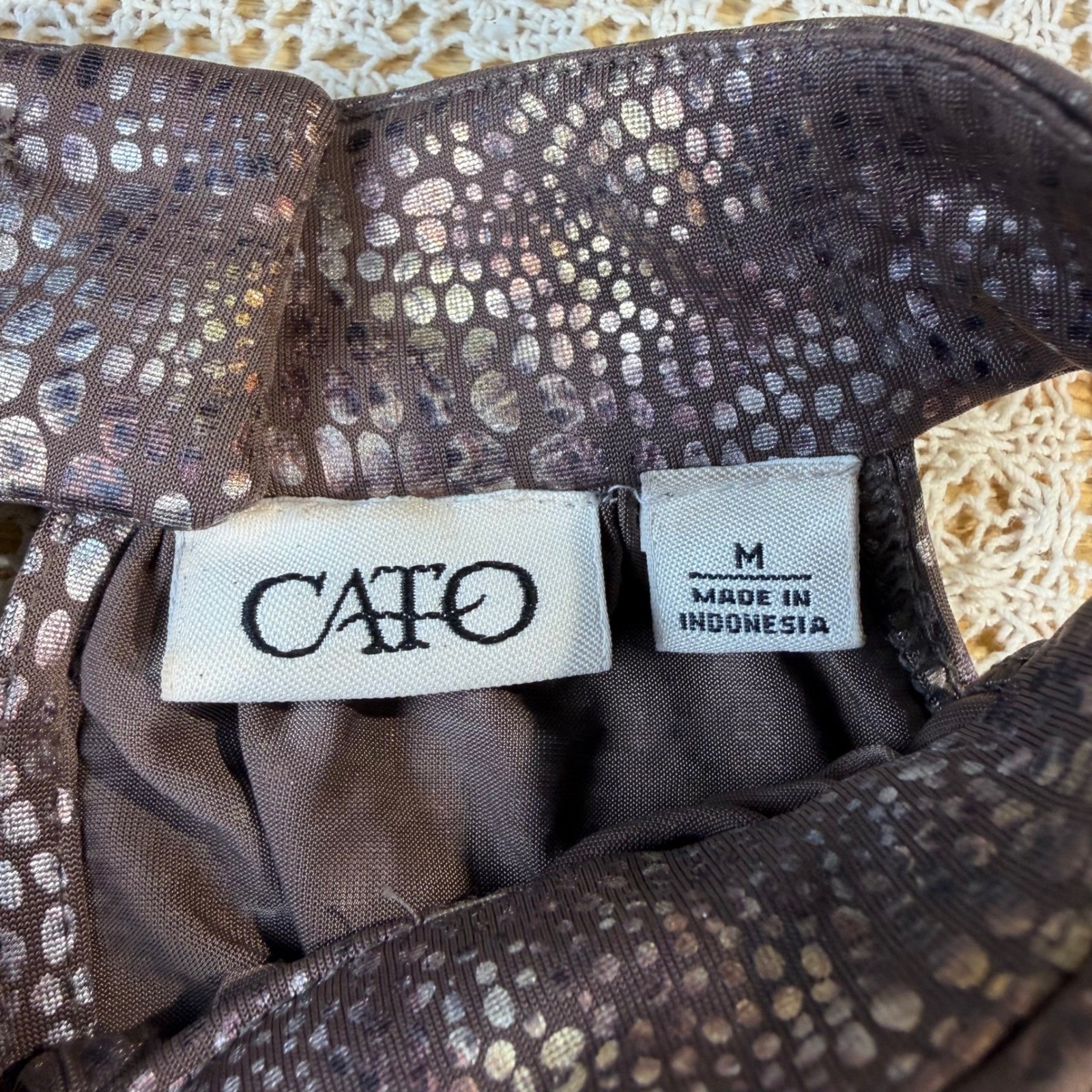 Vtg Cato Snake Print Keyhole Halter Top Sexy Y2K Night Out Shirt Sz M