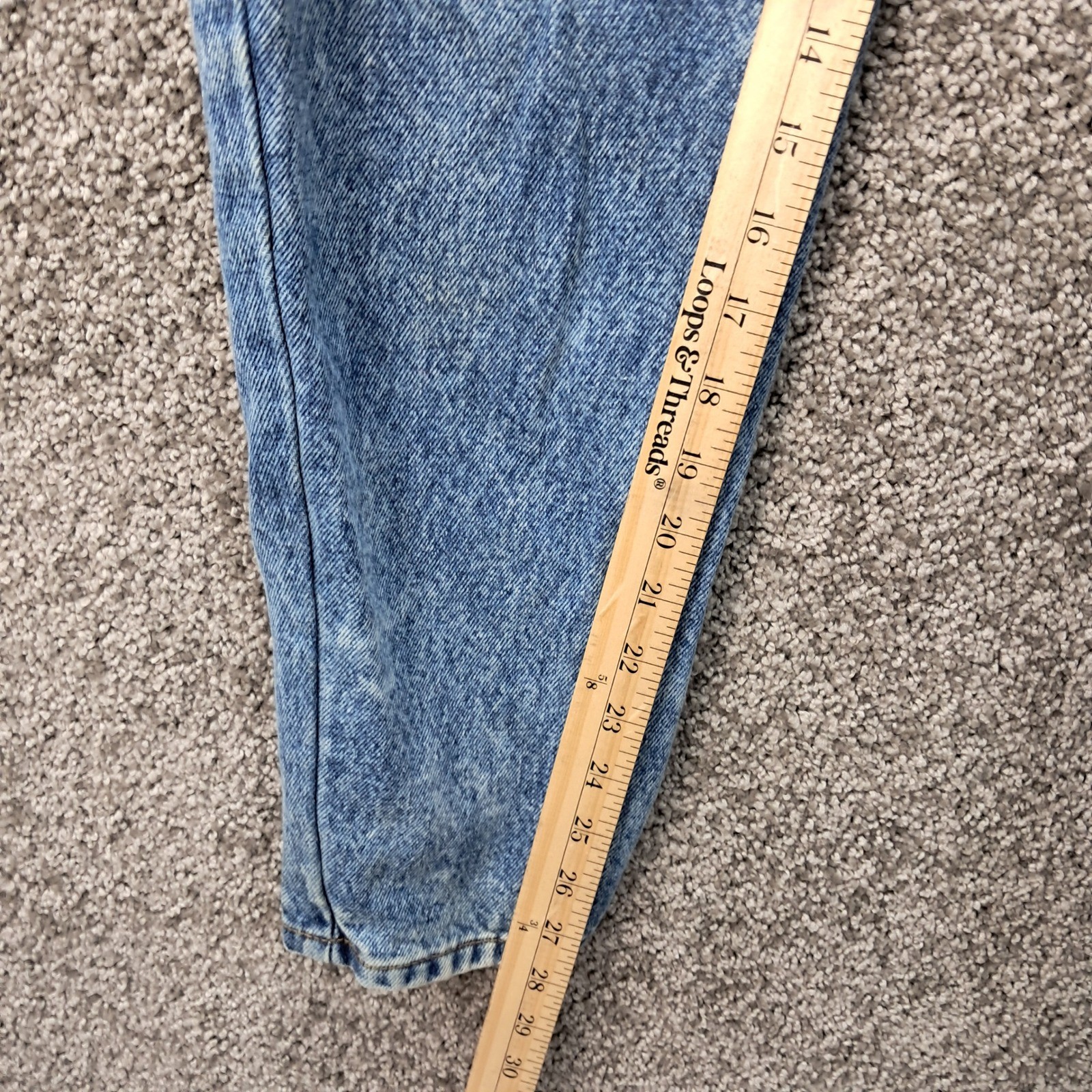 Rio by Stephanie Maison Vintage Acid Wash High Waist Tapered Jeans Blue Sz 11