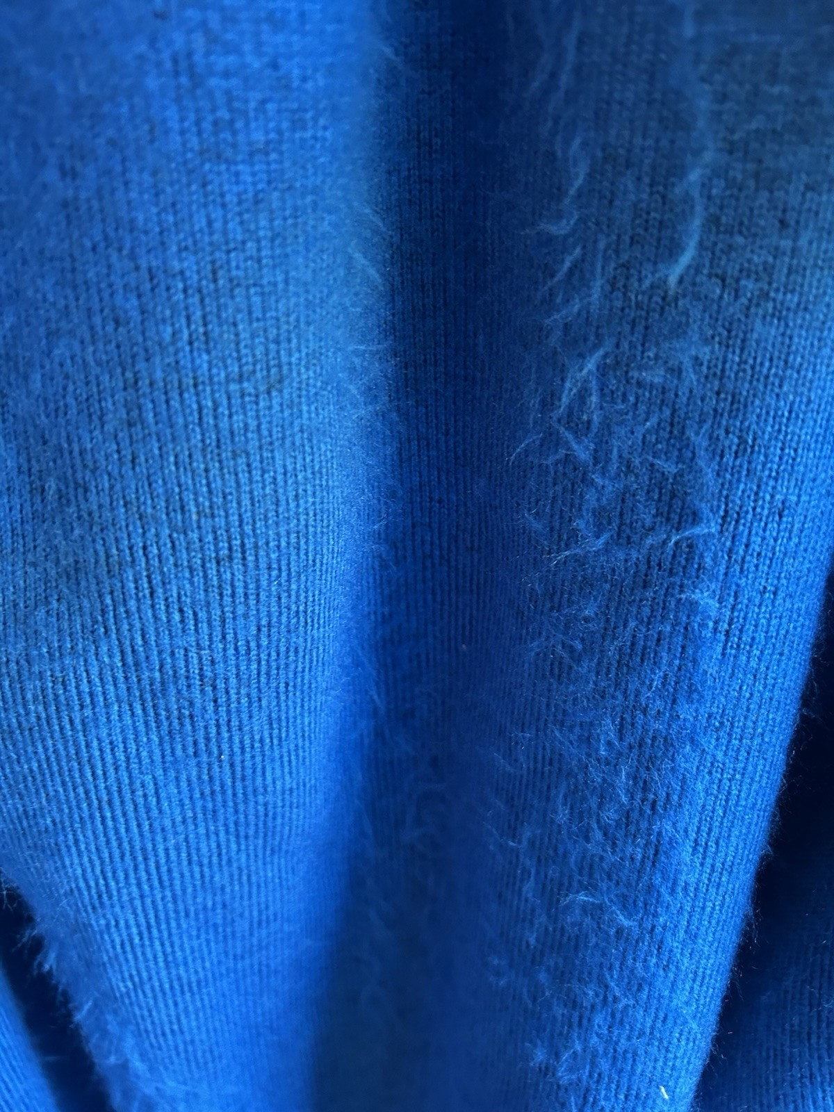 Vintage 70s Faux Fur Maxi Coat 12 Electric Blue Mod Belted Wrap Robe Boho Glam