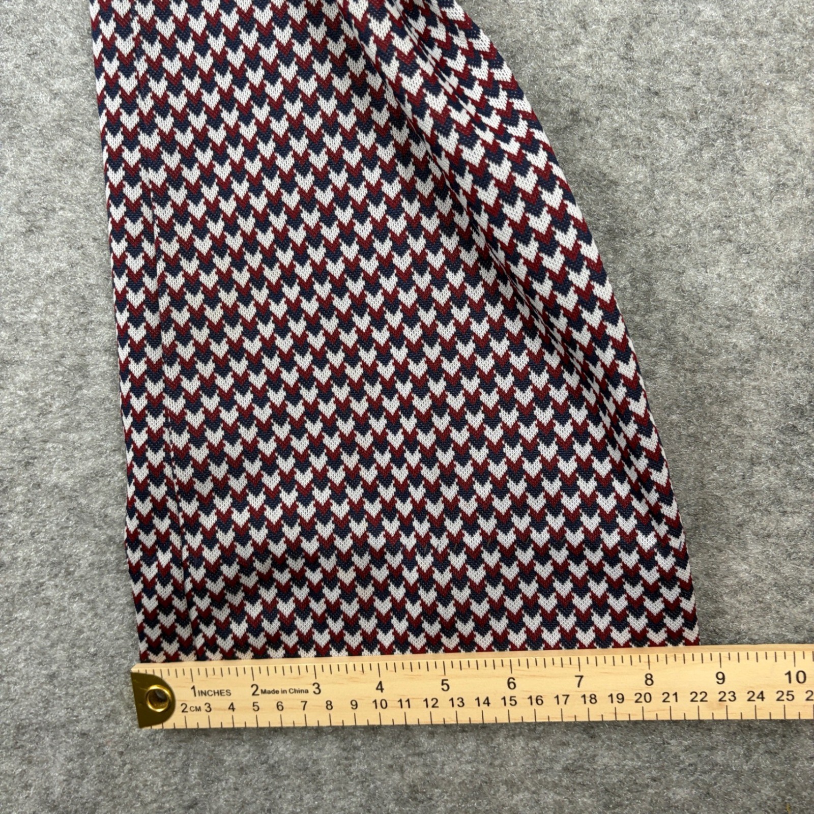 Montgomery Ward Pants Womens 24 Vintage 70s Geometric Flare Leg Red Blue White
