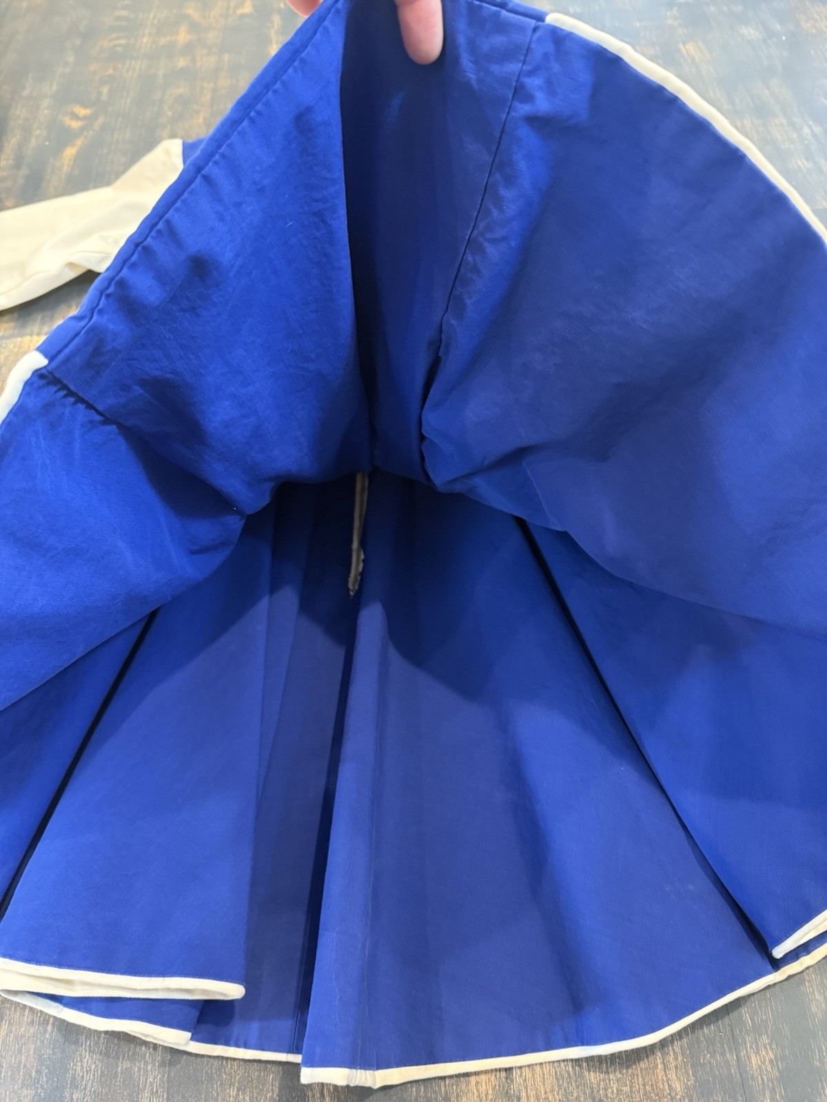 Vintage 1950-60s Cheerleading Uniform Outfit Heavy High Quality Blue & White