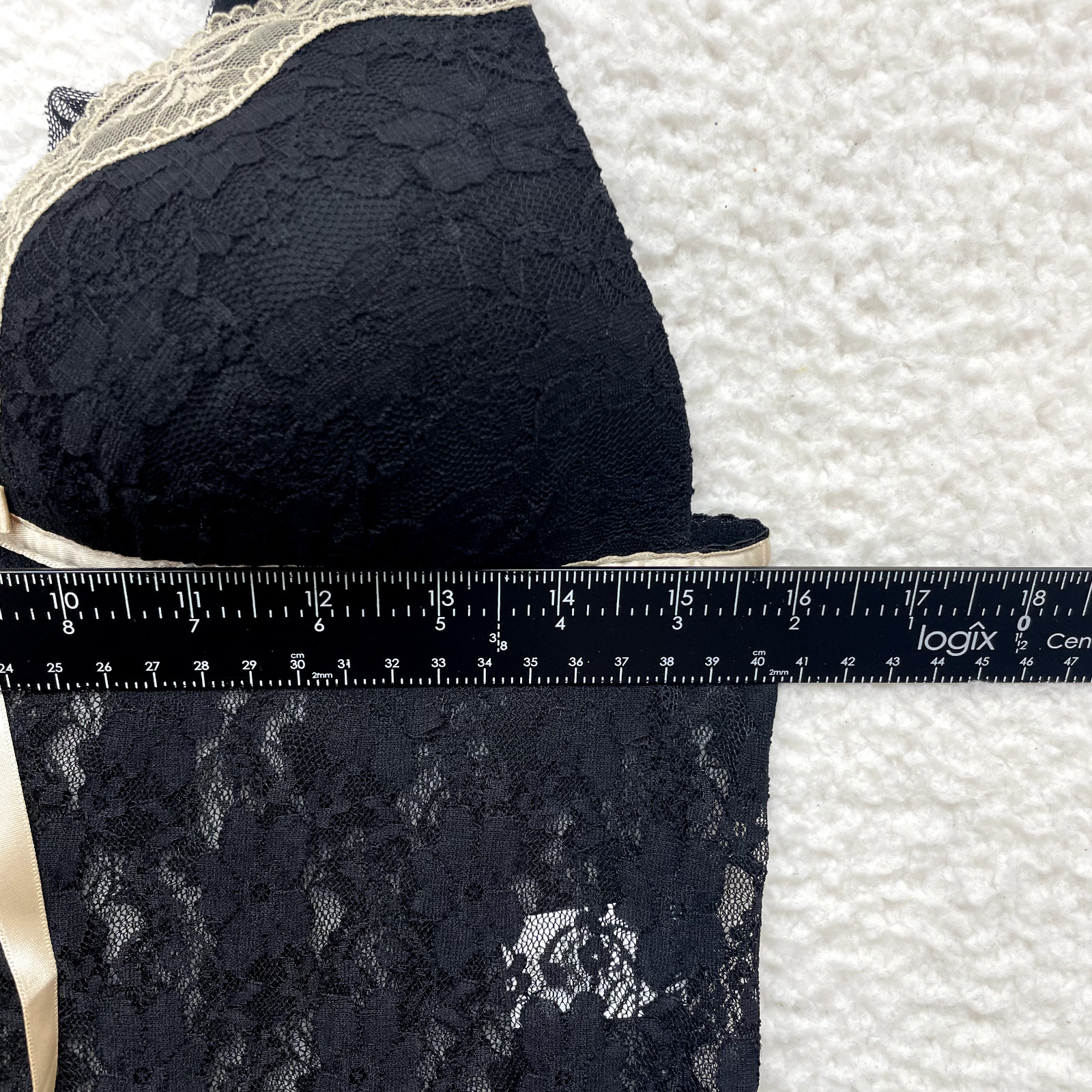 Y2K Vintage Babydoll Slip Dress Medium Black Lace Mesh Sheer Padded Cupped Sexy