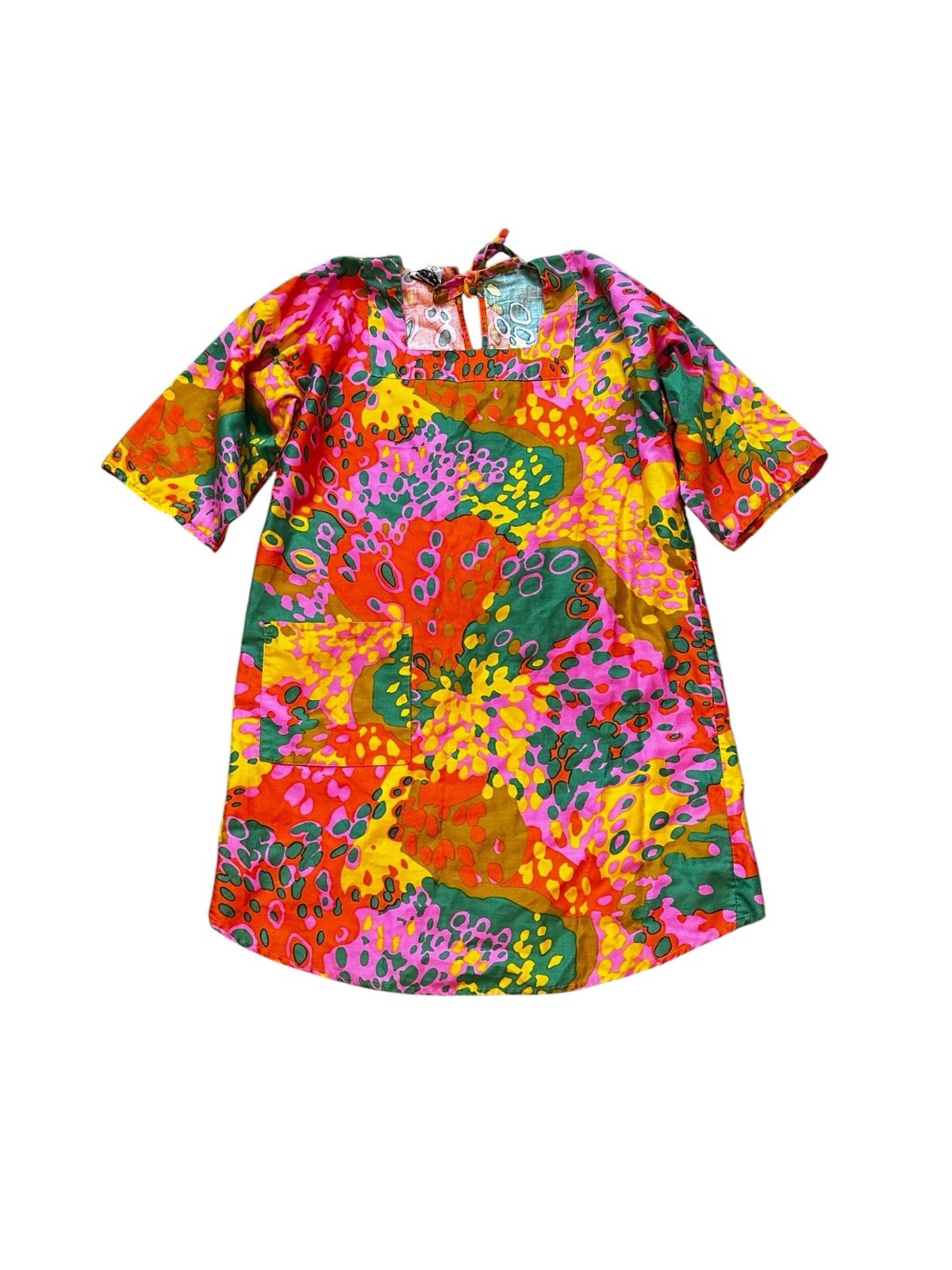 Takahashi Everglaze Minicare Vintage Tunic Open Twiggy Psychedelic Retro GoGo