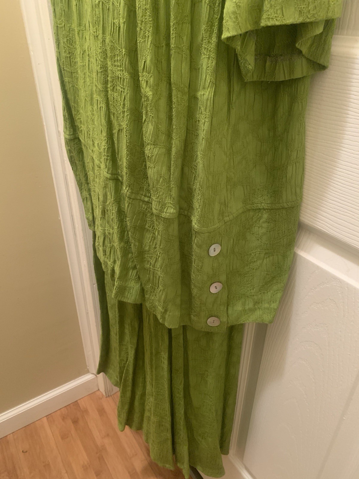 Skirt Top Outfit Set Size 16W Green Boho Earth Tone Comfort Modest Travel Work