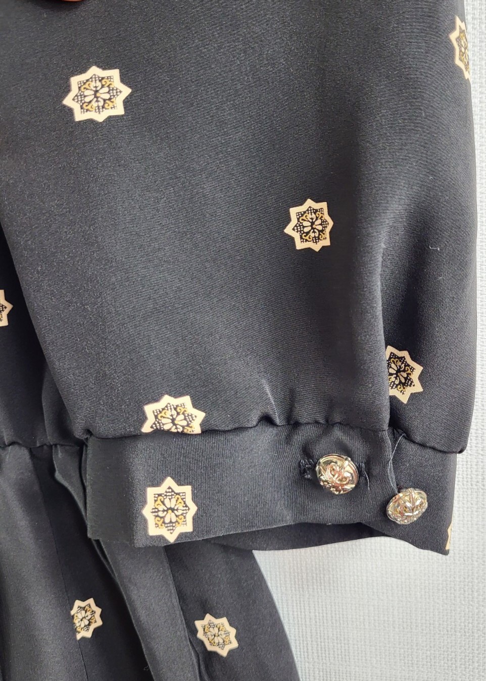 Breli Originals Black Floral Chiffon Pleated Dress Sz 12 Victorian Dark Academia