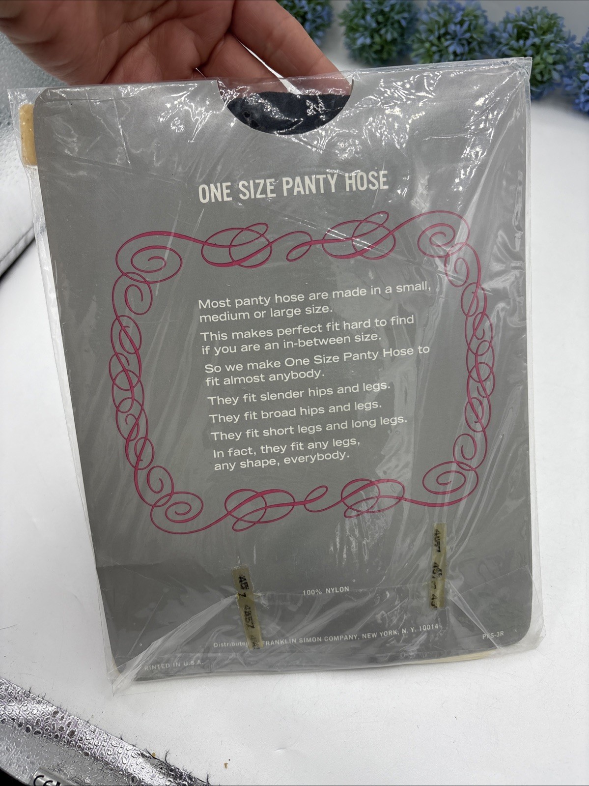 VTG Franklin & Simon Parfait One Size Panty Hose Made Of Wonderlon Nylon