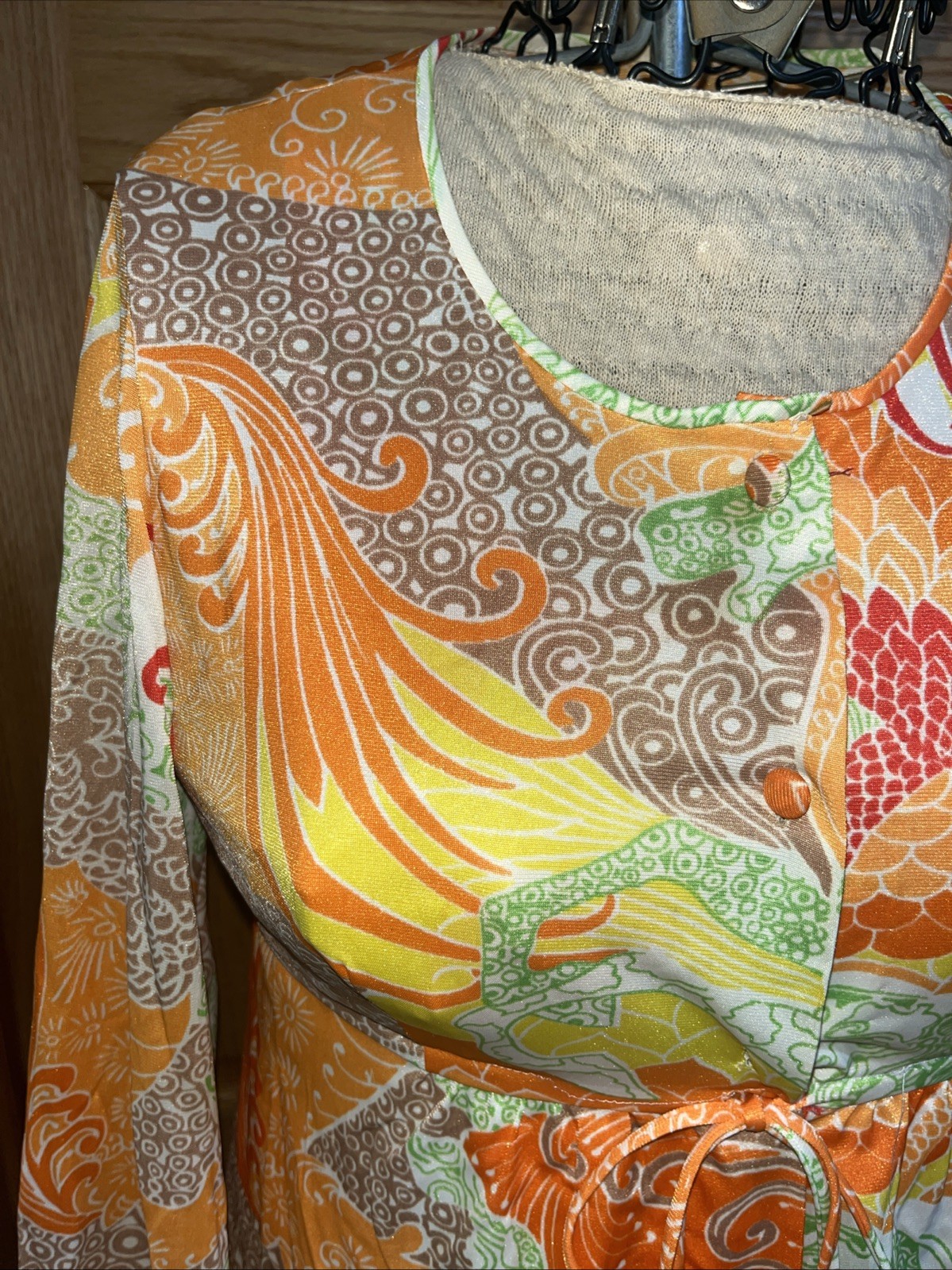 Vtg 60s Gossard Artemis Sheer Nylon Dress/Night Gown Bright Floral Read